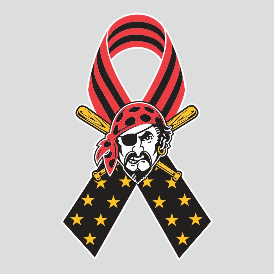 Pittsburgh Pirates Ribbon American Flag logo iron on paper